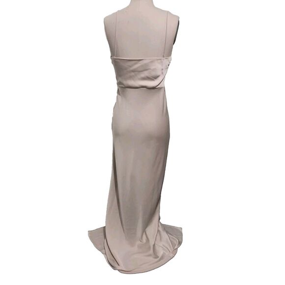 Sachin Babi Evening Dress Womens 8 Biege Spaghetti Straps Formal Prom Bridesmaid - Picture 4 of 15